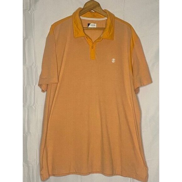 IZOD POLO GOLF Mens XX-LARGE SHORT SLEEVE 2XL ORANGE - Picture 1 of 5